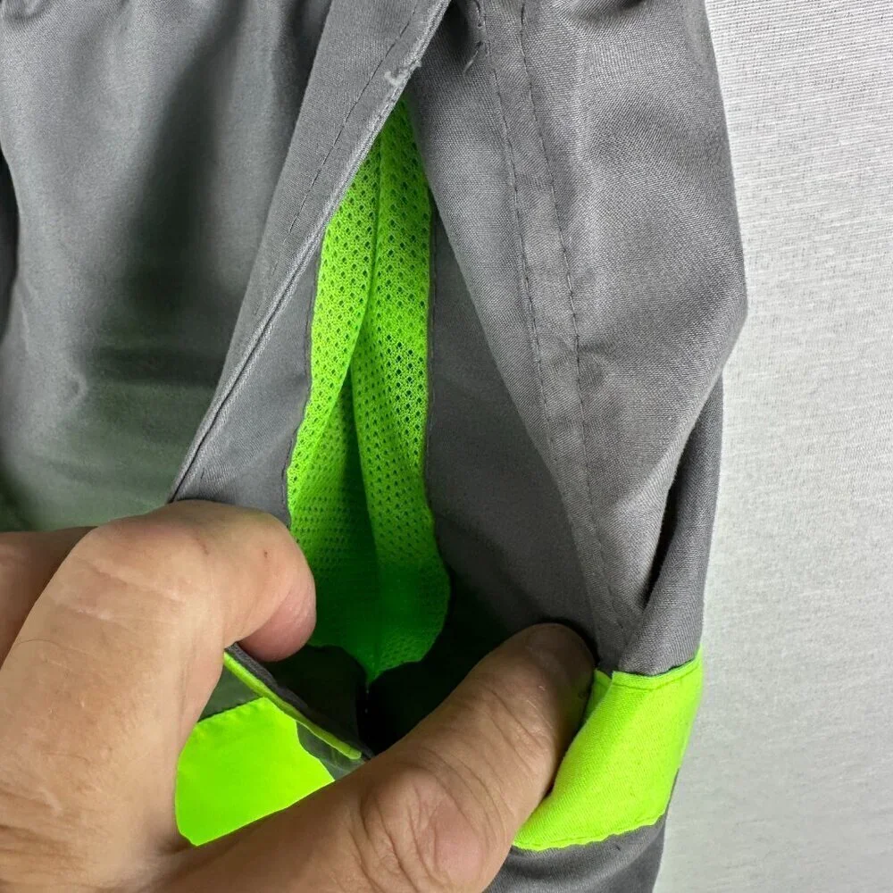 GEORGE MEN'S SWIMMING BOARD SHORTS GRAY AND NEON GREEN DRAWSTRING SIZE XL 40-42